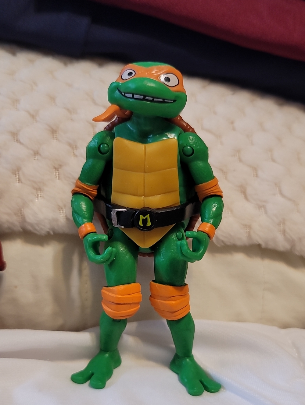 Michelangelo Green & Orange Ninja Turtle Figure with 'M' Belt